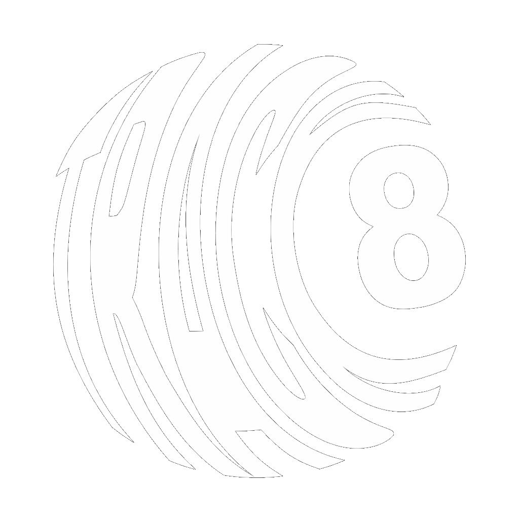 Cracked 8 ball graphic